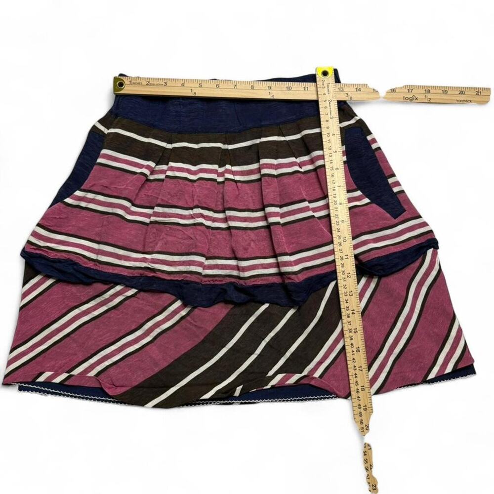 Maeve Anthropologie Tiered Striped Skirt Womens size 4 (small - medium ) - Picture 3 of 6